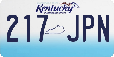 KY license plate 217JPN