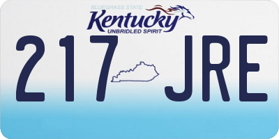 KY license plate 217JRE