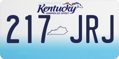 KY license plate 217JRJ