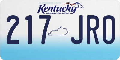 KY license plate 217JRO