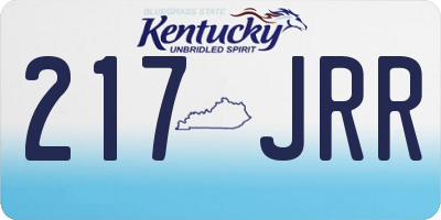 KY license plate 217JRR
