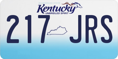 KY license plate 217JRS
