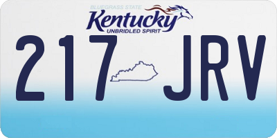 KY license plate 217JRV