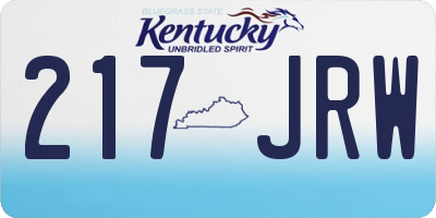KY license plate 217JRW