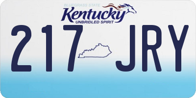 KY license plate 217JRY