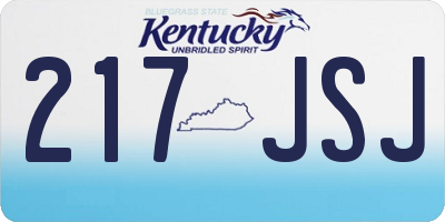 KY license plate 217JSJ