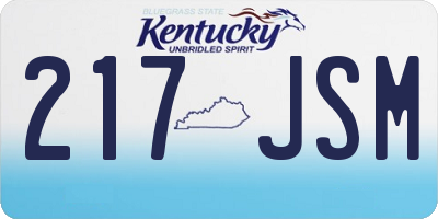 KY license plate 217JSM
