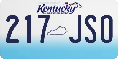 KY license plate 217JSO