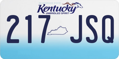 KY license plate 217JSQ