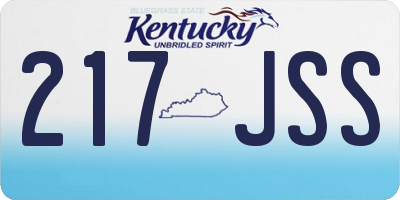 KY license plate 217JSS