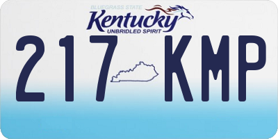 KY license plate 217KMP