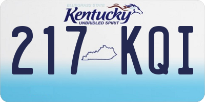 KY license plate 217KQI