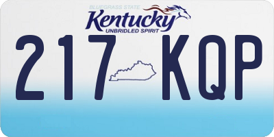 KY license plate 217KQP
