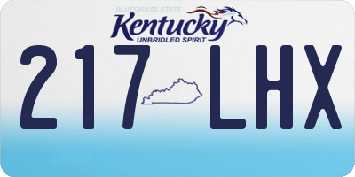 KY license plate 217LHX