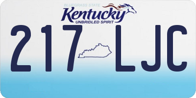 KY license plate 217LJC