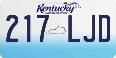 KY license plate 217LJD