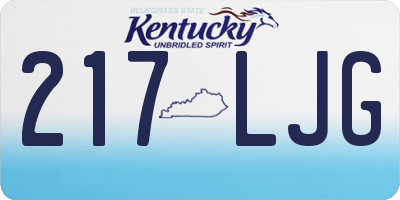 KY license plate 217LJG