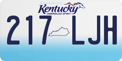 KY license plate 217LJH