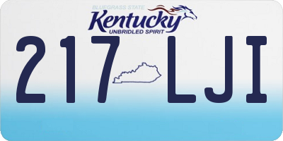 KY license plate 217LJI