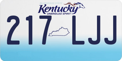KY license plate 217LJJ
