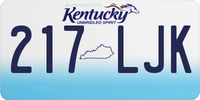 KY license plate 217LJK