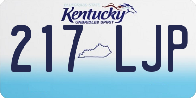 KY license plate 217LJP