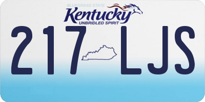 KY license plate 217LJS