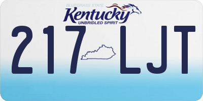 KY license plate 217LJT