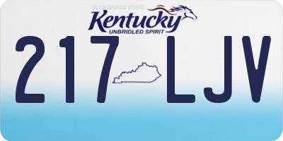 KY license plate 217LJV