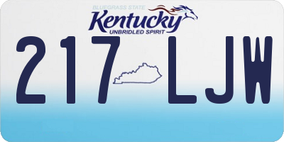 KY license plate 217LJW