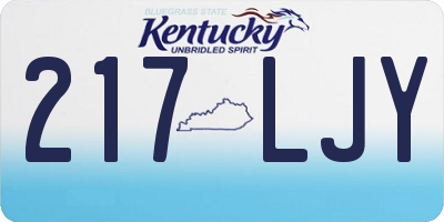 KY license plate 217LJY