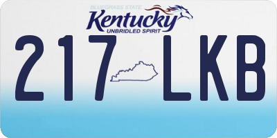 KY license plate 217LKB