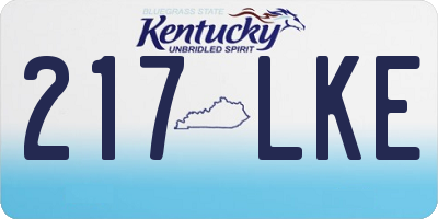 KY license plate 217LKE