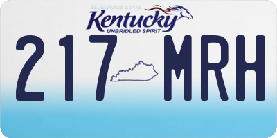 KY license plate 217MRH