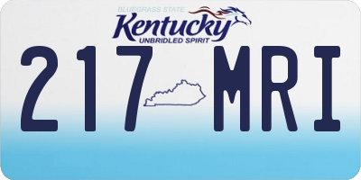 KY license plate 217MRI