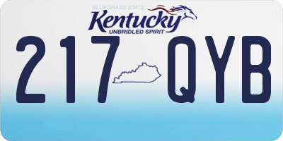 KY license plate 217QYB