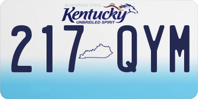 KY license plate 217QYM