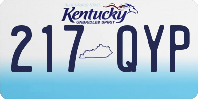 KY license plate 217QYP