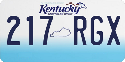 KY license plate 217RGX