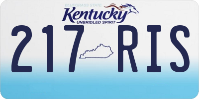 KY license plate 217RIS