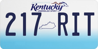 KY license plate 217RIT