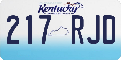 KY license plate 217RJD