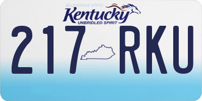 KY license plate 217RKU
