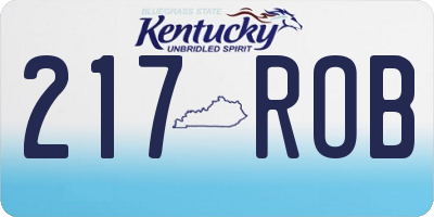 KY license plate 217ROB