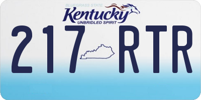 KY license plate 217RTR
