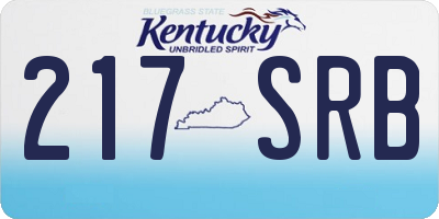 KY license plate 217SRB