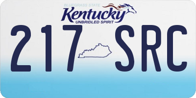 KY license plate 217SRC