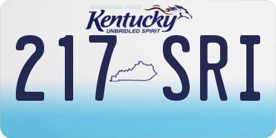 KY license plate 217SRI