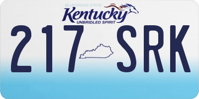 KY license plate 217SRK