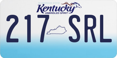 KY license plate 217SRL